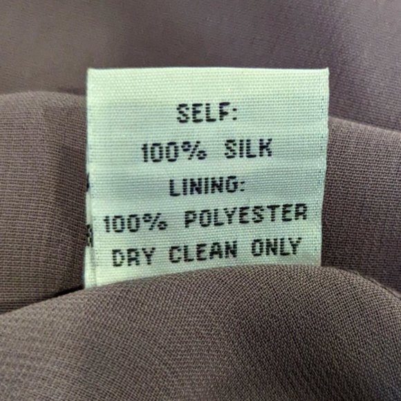 Lapis Mocha Silk Asymmetrical Hem Skirt Size Large - Picture 6 of 7